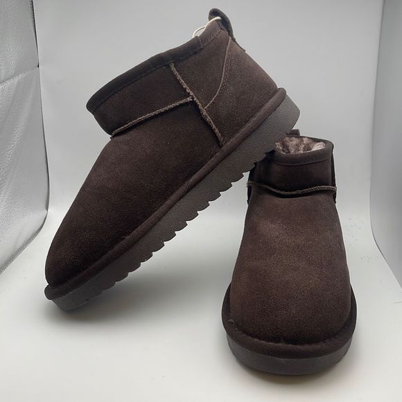 CUSHIONAIRE Women's COZY pull on boot +Memory Foam SIZE 8.5 CHOCOLATE - Picture 7 of 7